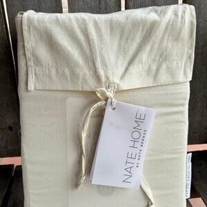 Nate Home by Nate Berkus King Size Cotton Sateen Sheet Set - Antique White
